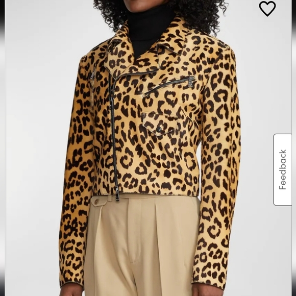 Ralph Lauren Purple Label Bevelyn Leopard Print Leather Jacket MSRP 7336$ - Picture 8 of 14